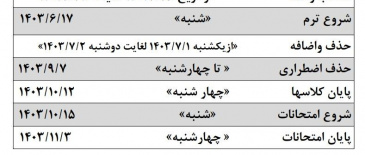 تقویم دانشگاهی